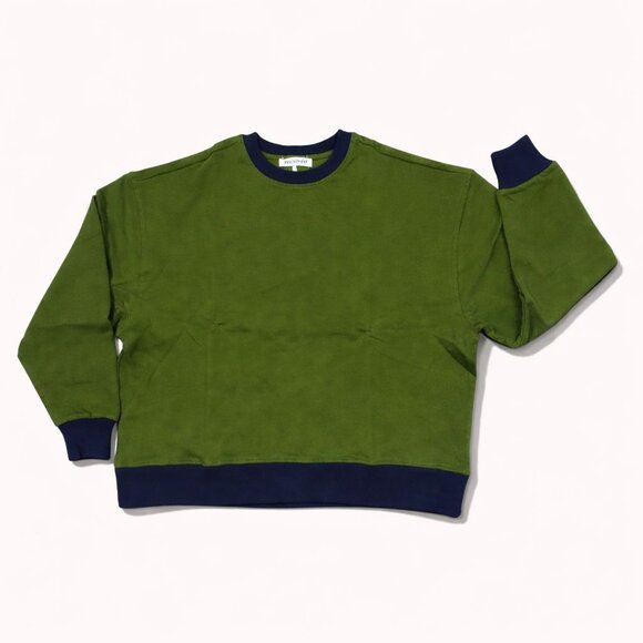 WeWoreWhat Tops - We Wore What Crewneck Sweatshirt Womens Small Colorblocked Hunter Green & Navy